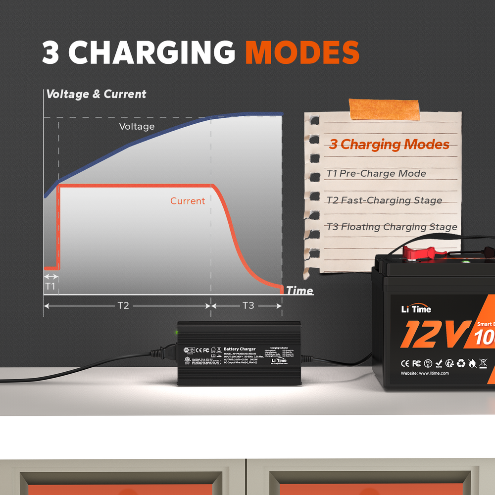 Cargador de Batería LiFePO4 de 12V en 10Ah