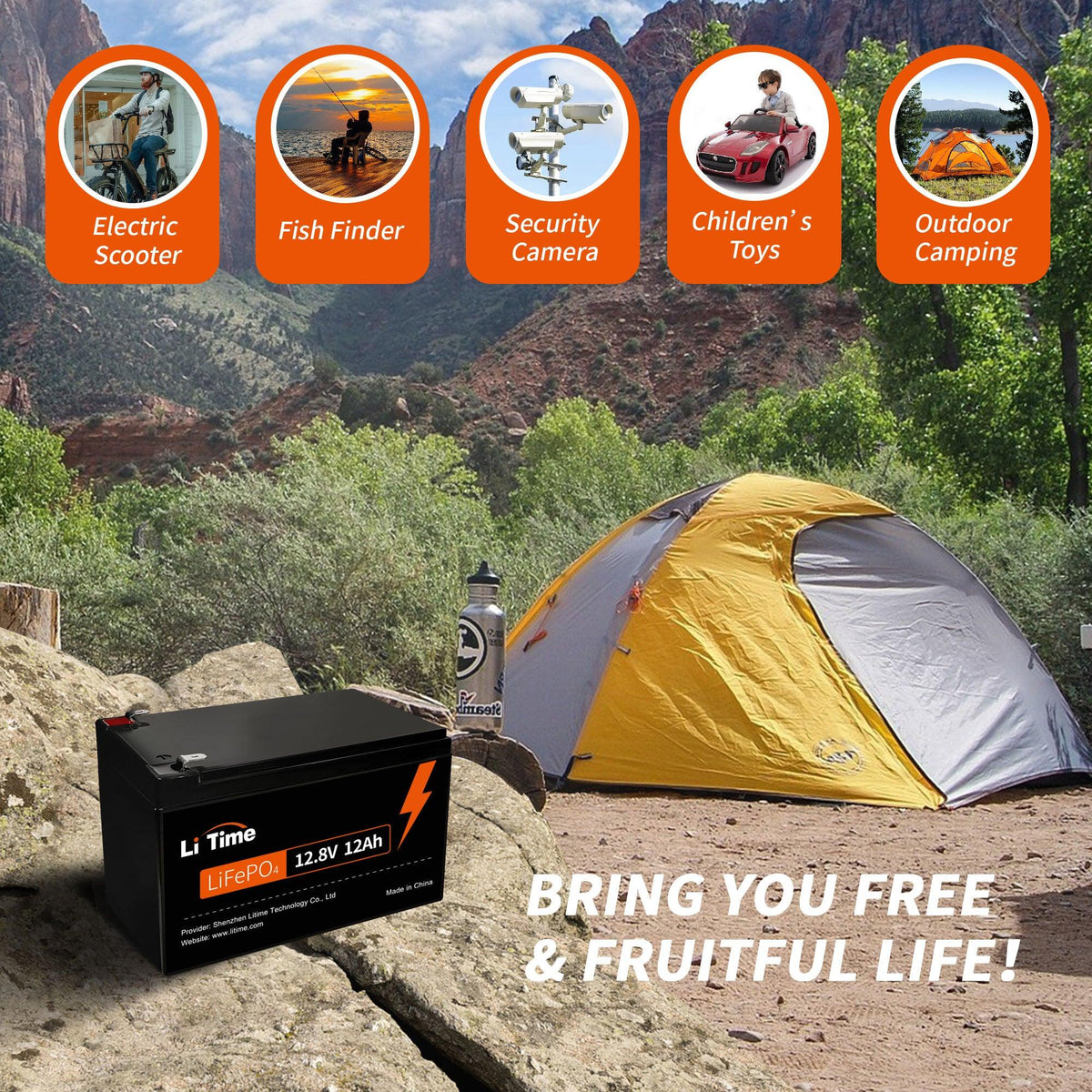 Batería LiTime 12V de 12Ah LiFePo4