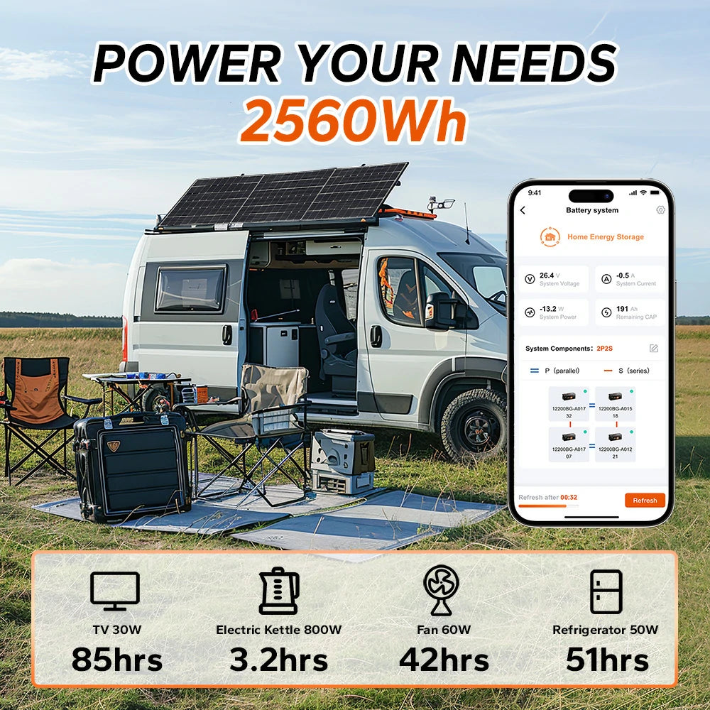 Batería LiTime 12V de 200Ah LiFePo4 Smart