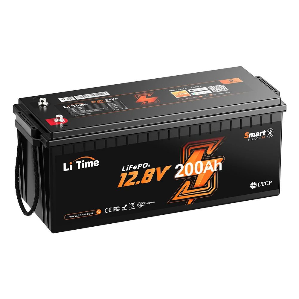 Batería LiTime 12V de 200Ah LiFePo4 Smart