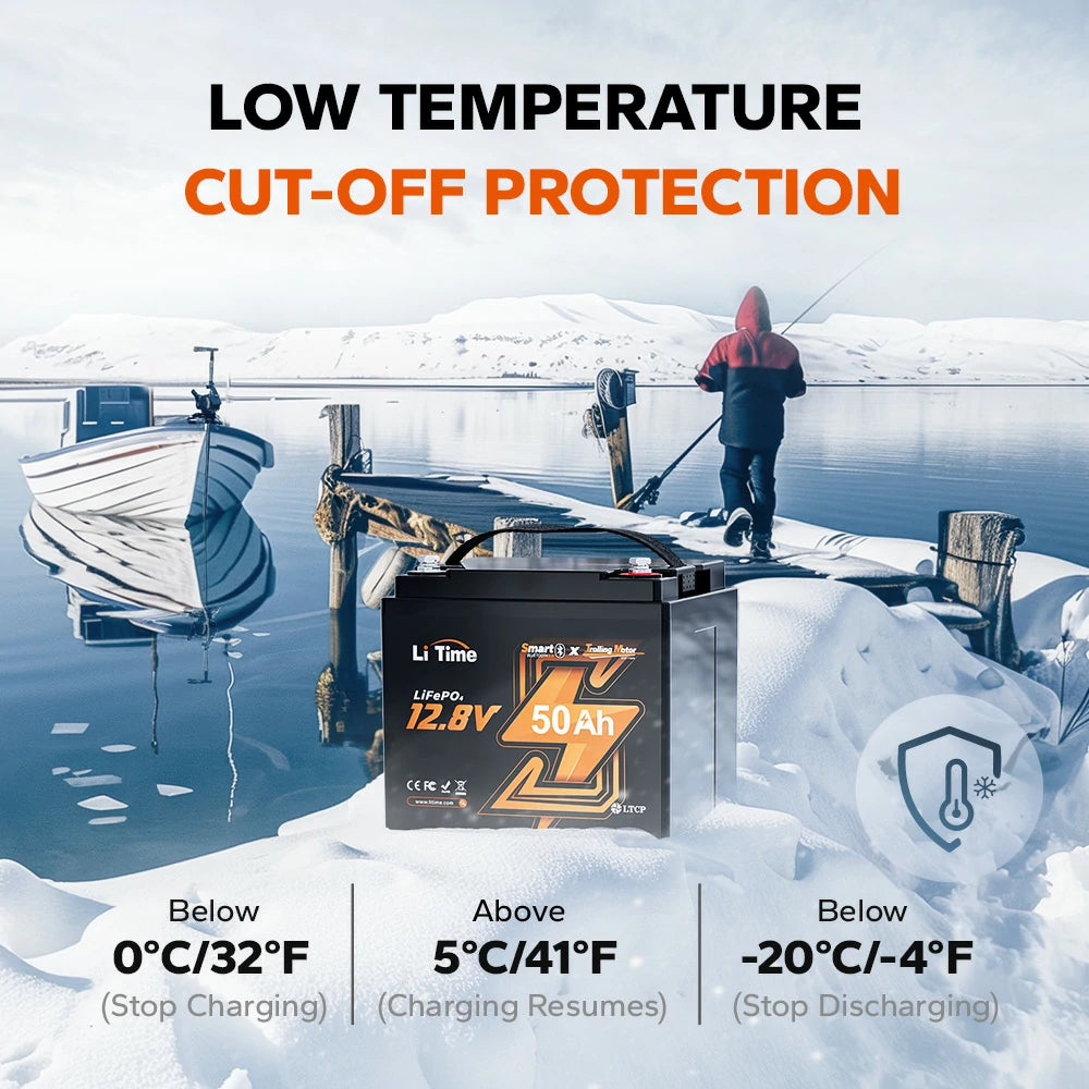 Batería LiTime 12V de 50Ah LiFePo4 Smart