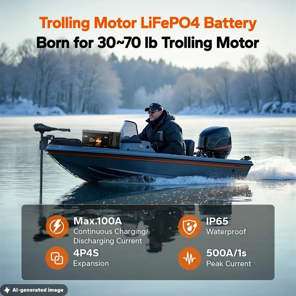 Batería LiTime 12V de 200Ah LiFePo4 Smart