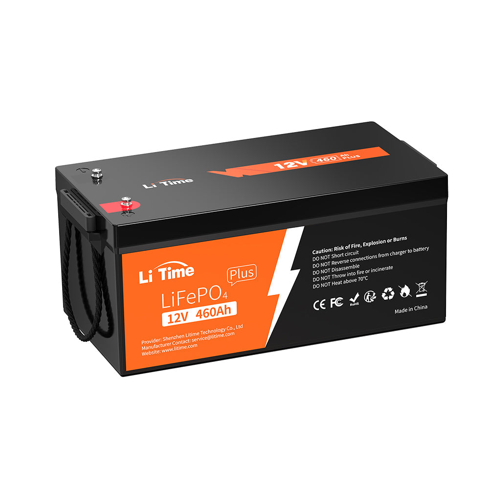 Batería LiTime 12V de 460Ah LiFePo4 para Camper, Remolque, Hogar