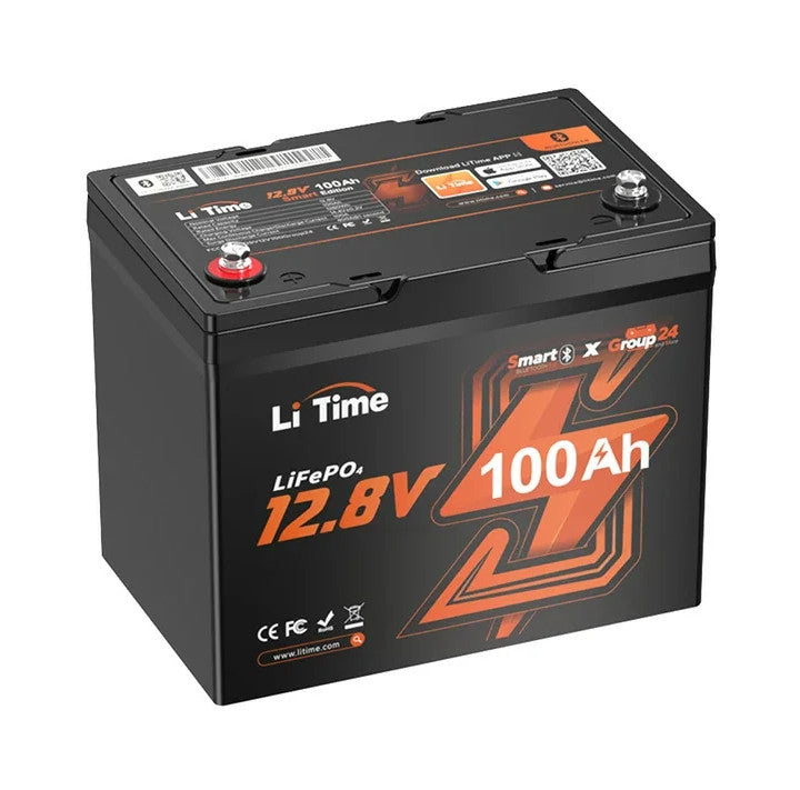 Batería LiTime 12V de 100Ah LiFePo4 Smart