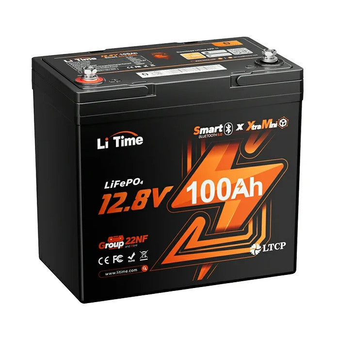 Batería LiTime 12V de 100Ah LiFePo4 Xtra-Mini Smart