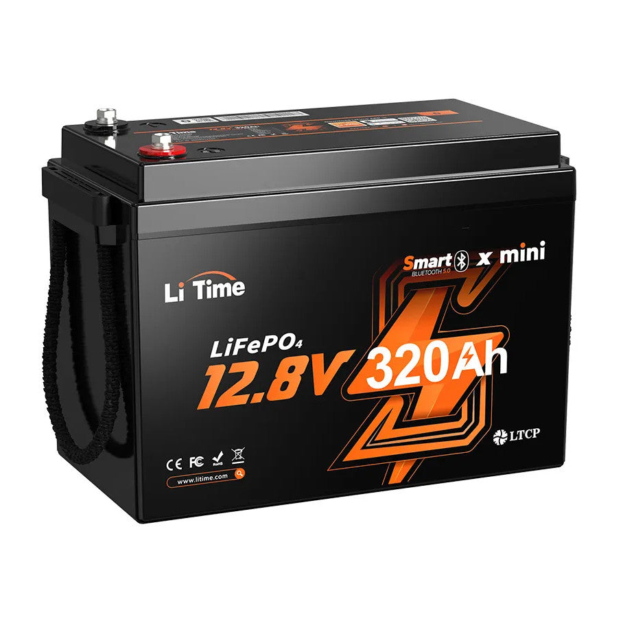 Batería LiTime 12V de 320Ah LiFePo4 Mini Smart