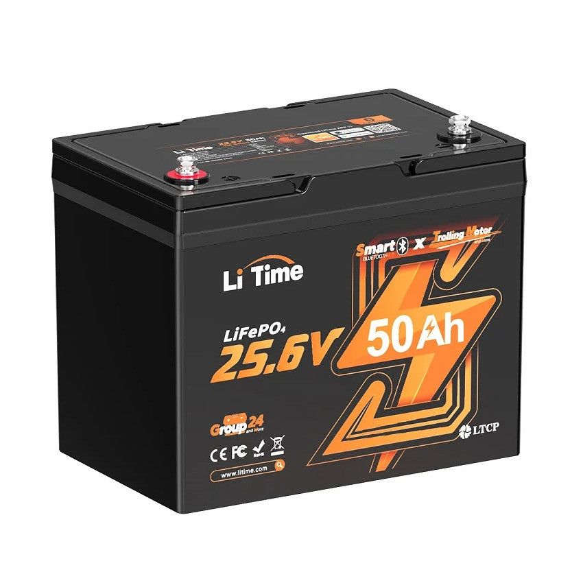 Batería LiTime 24V de 50Ah LiFePo4 Smart